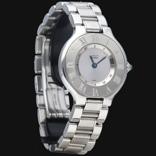 Montre Cartier Must 21 - Montre femme quartz en acier 28 mm 58 Facettes MT43100