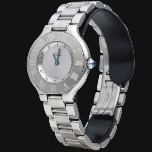 Montre Cartier Must 21 - Montre femme quartz en acier 28 mm 58 Facettes MT43100