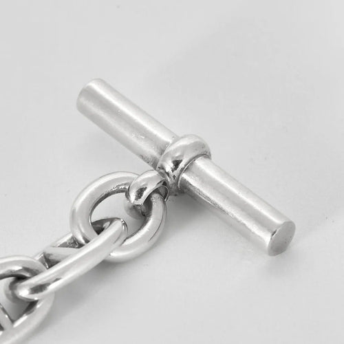 Bracelet HERMES - Bracelet "Chaîne d'Ancre" Grand Modèle en argent 58 Facettes B250495
