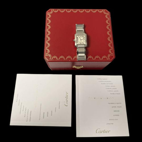 Montre Cartier Tank Française - Montre femme en acier, quartz 58 Facettes MT43941