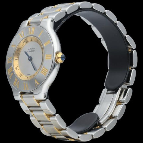 Montre Cartier Must 21 - Montre femme quartz 31 mm en or jaune et acier 58 Facettes MT42251