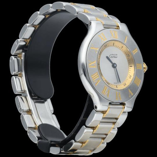Montre Cartier Must 21 - Montre femme quartz 31 mm en or jaune et acier 58 Facettes MT42251