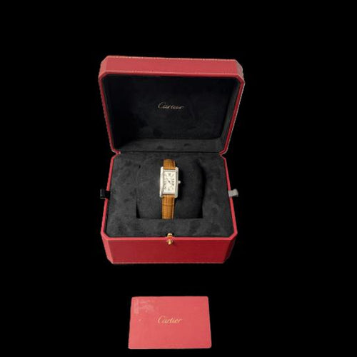 Montre Cartier Tank Américaine - Montre femme PM en acier 58 Facettes MT43938