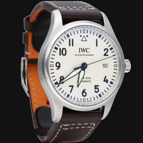 Montre IWC Pilot Mark XVIII - Montre homme automatique en acier 40 mm 58 Facettes MT43610