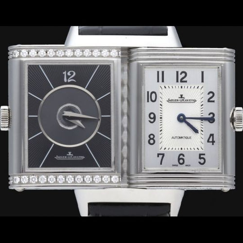 Montre Jaeger-LeCoultre Reverso - Montre Classic Medium Duetto en acier 58 Facettes MT43592