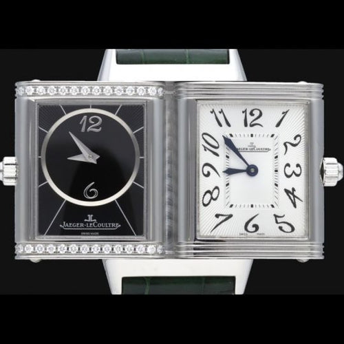 Montre Jaeger-LeCoultre Reverso Classic - Montre Medium Duetto en acier 58 Facettes MT44186