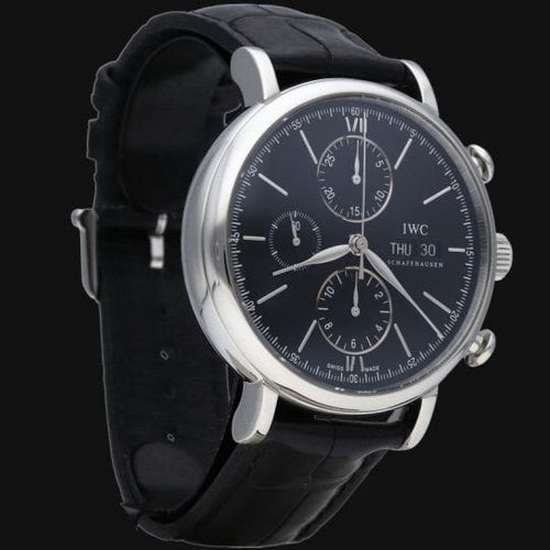Montre IWC Portofino - Montre chronographe automatique homme en acier 58 Facettes MT43611