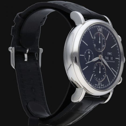 Montre IWC Portofino - Montre chronographe automatique homme en acier 58 Facettes MT43611