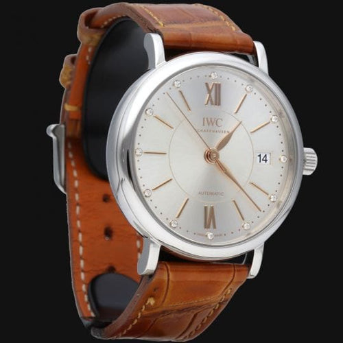 Montre IWC Portofino - Montre automatique 37 mm en acier 58 Facettes MT43609