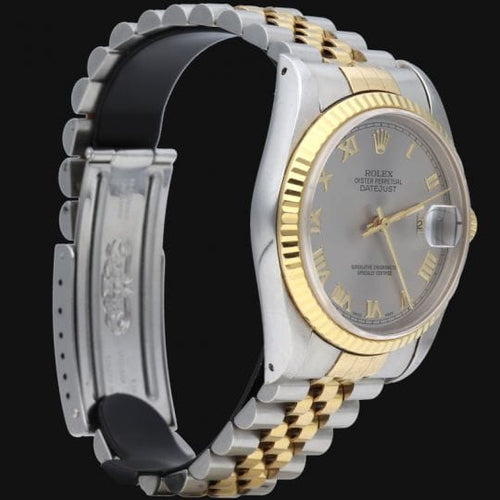 Montre Rolex Datejust 36 - Montre en or jaune 18K et acier 58 Facettes MT44128