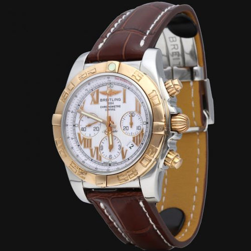 Montre Breitling Chronomat 44 B01 - Montre chronographe en or rose et acier 58 Facettes MT43474