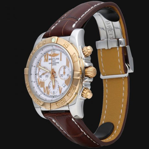 Montre Breitling Chronomat 44 B01 - Montre chronographe en or rose et acier 58 Facettes MT43474