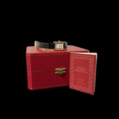 Montre Cartier Tank - Montre vermeil à quartz 58 Facettes MT44374
