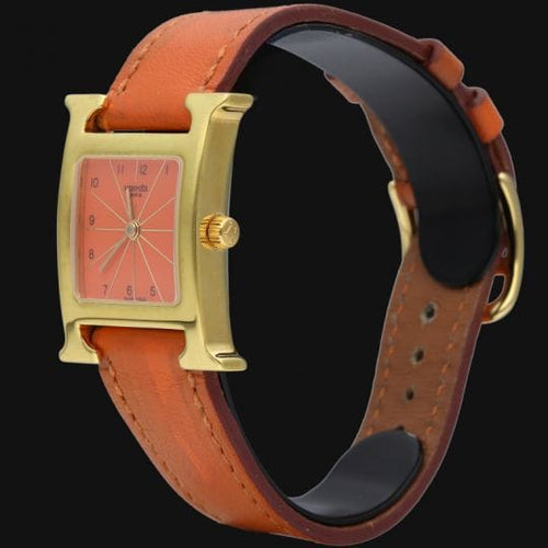 Montre Hermès Heure H - Montre femme quartz plaqué or 21 mm 58 Facettes MT43551