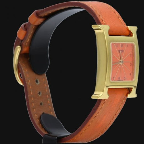Montre Hermès Heure H - Montre femme quartz plaqué or 21 mm 58 Facettes MT43551