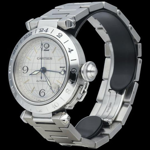 Montre Cartier Pasha - Montre GMT automatique en acier 35 mm 58 Facettes MT42869