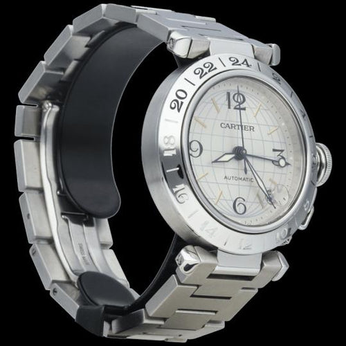 Montre Cartier Pasha - Montre GMT automatique en acier 35 mm 58 Facettes MT42869