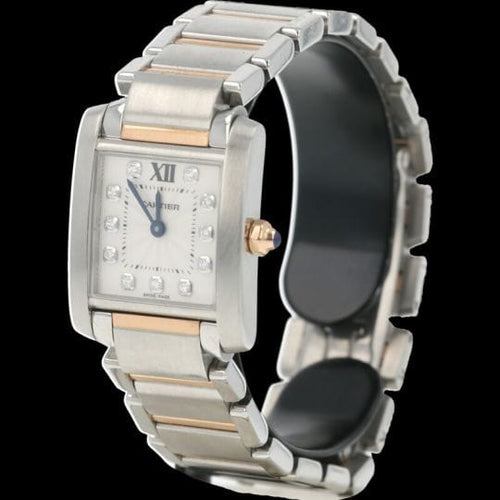 Montre Cartier Tank Française GM - Montre femme en or rose et acier 58 Facettes MT43924