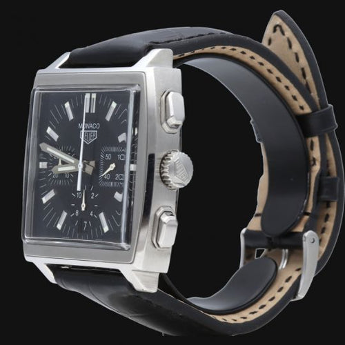 Montre TAG Heuer Monaco - Montre chronographe automatique homme en acier 58 Facettes MT44512