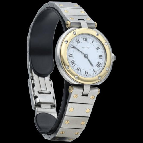 Montre Cartier Santos - Montre ronde quartz en or jaune et acier 58 Facettes MT44395