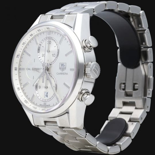 Montre TAG Heuer Carrera - Montre chronographe Calibre 1887 en acier 58 Facettes MT44497