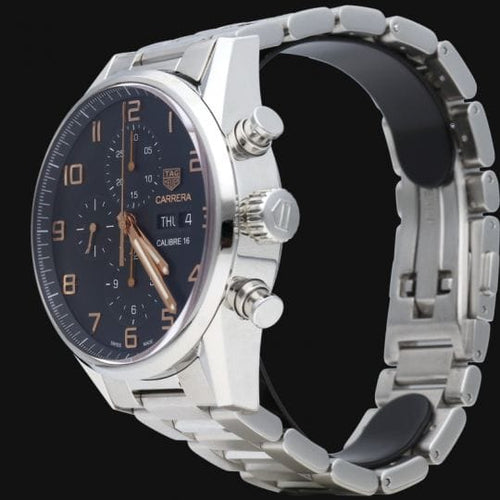 Montre Tag Heuer Carrera - Montre chronographe Calibre 16 en acier 41 mm 58 Facettes MT44525
