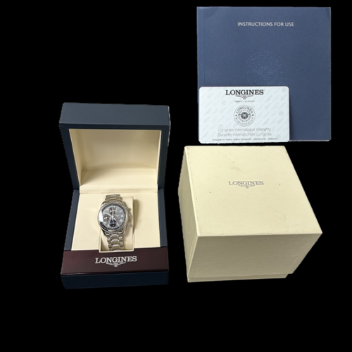 Montre Longines Master Collection - Montre chronographe calendrier phase de lune 58 Facettes MT44466