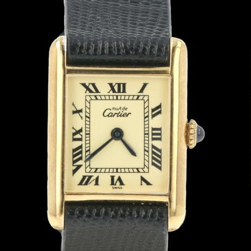 Montre Cartier Tank Vermeil - Montre femme à remontage manuel plaqué or 58 Facettes MT43324