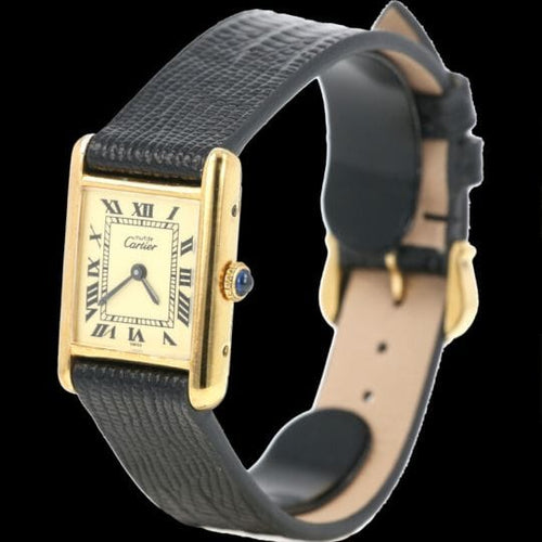 Montre Cartier Tank Vermeil - Montre femme à remontage manuel plaqué or 58 Facettes MT43324