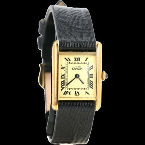 Montre Cartier Tank Vermeil - Montre femme à remontage manuel plaqué or 58 Facettes MT43324