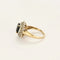 Bague 56 Bague en or jaune et or blanc, saphir et diamants 58 Facettes B250591