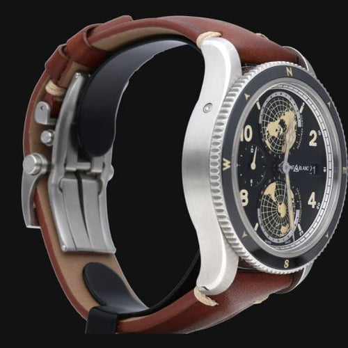 Montre Montblanc 1858 Geosphere - Montre automatique homme en acier 58 Facettes MT44313