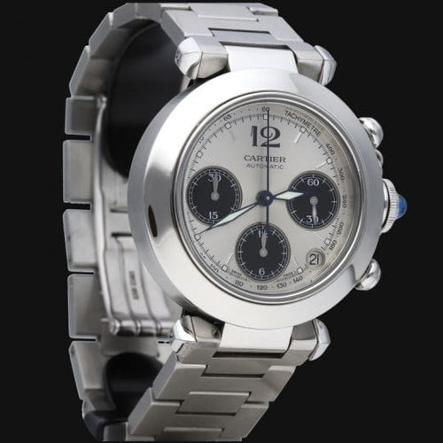 Montre Cartier Pasha - Montre chronographe automatique en acier 36 mm 58 Facettes MT44369