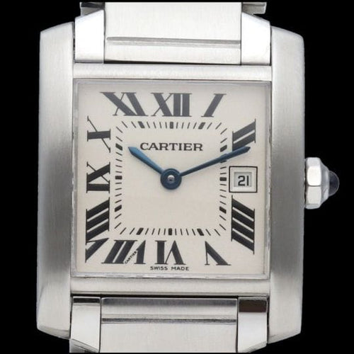 Montre Cartier Tank Française - Montre femme en acier, quartz 58 Facettes MT44798
