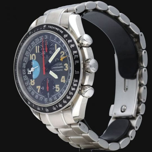 Montre Omega Speedmaster - Montre chronographe Day-Date en acier 58 Facettes MT42835
