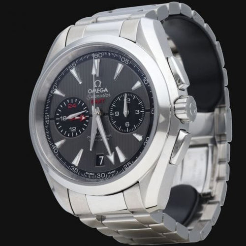 Montre Omega Seamaster Aqua Terra - Montre GMT chronographe en acier 58 Facettes MT44080