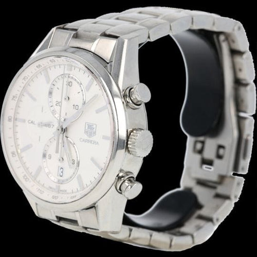 Montre TAG Heuer Carrera - Montre chronographe Calibre 1887 en acier 58 Facettes MT44496