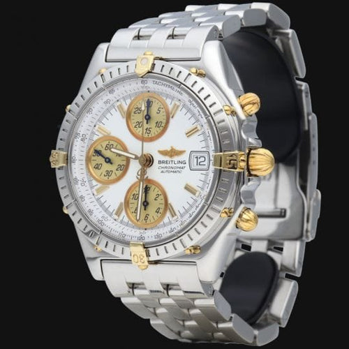 Montre Breitling Chronomat - Montre chronographe en or jaune et acier 58 Facettes MT42109