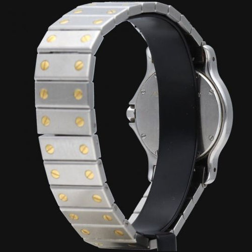 Montre Cartier - Montre Santos Ronde Octagon en or jaune 18K et acier 58 Facettes MT45329