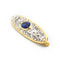 Broche Broche en or 18 carats ornée d'un saphir ovale et de diamants 58 Facettes 22393