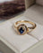 Bague 53 Bague saphir et diamants en or jaune 18 carats 58 Facettes 709