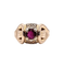 Bague 55 Bague dôme rubis composite en or rose 18 carats 58 Facettes 674