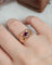 Bague 55 Bague dôme rubis composite en or rose 18 carats 58 Facettes 674