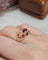 Bague 55 Bague dôme rubis composite en or rose 18 carats 58 Facettes 674