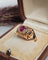 Bague 55 Bague dôme rubis composite en or rose 18 carats 58 Facettes 674