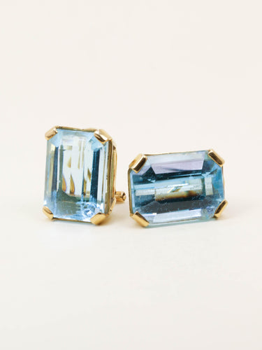 Boucles d'oreilles Boucles d'oreilles or jaune aigue marine 30 carats 58 Facettes 1225.2