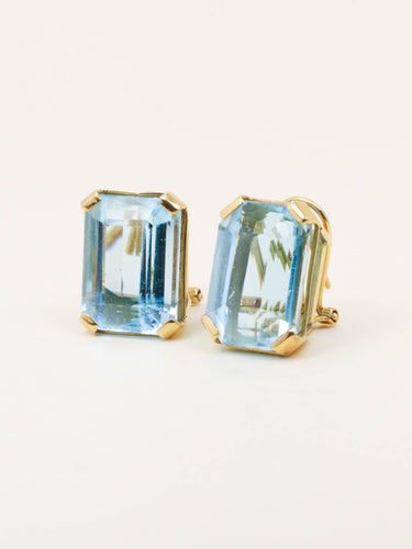 Boucles d'oreilles Boucles d'oreilles or jaune aigue marine 30 carats 58 Facettes 1225.2