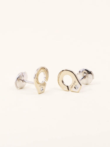 Boucles d'oreilles DINH VAN Boucles d'oreilles menottes R8 or blanc 58 Facettes 1215.9