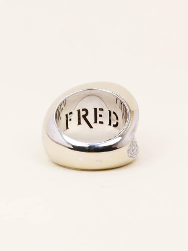 Bague 53 FRED Bague Candy or blanc diamants 58 Facettes 1211.8