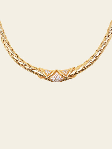 Collier GAY FRERES Collier vintage or torsadé diamants 58 Facettes 1227